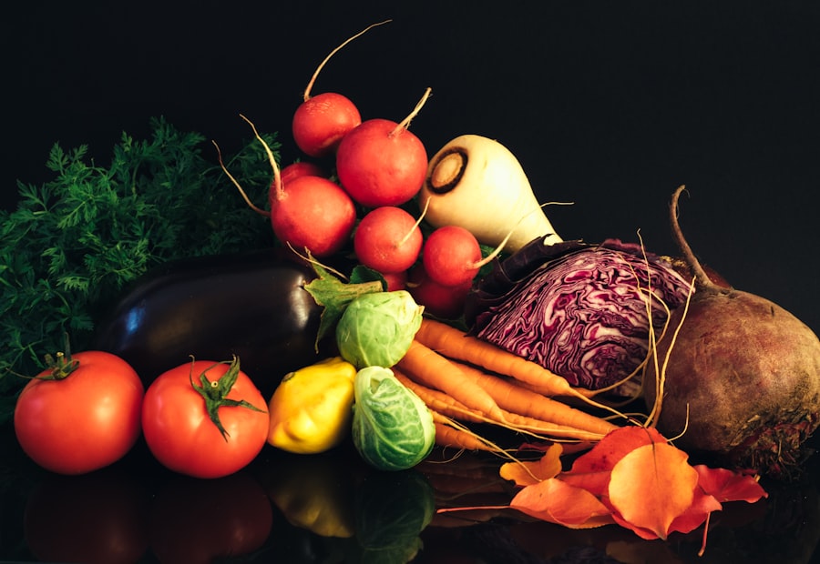Fresh vegetables in a market
